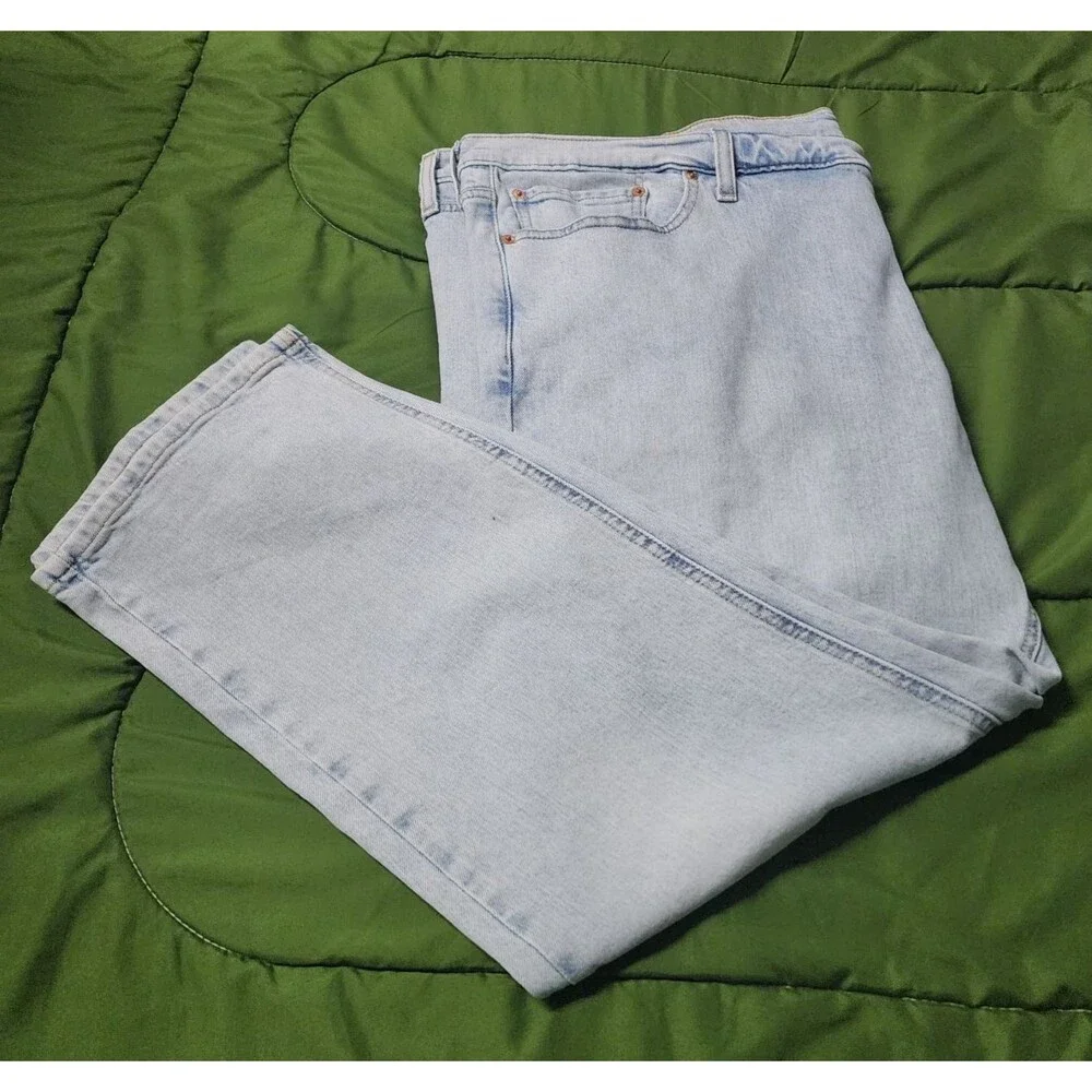 Levi's 541 Straight Leg Light Wash Men's Blue Jeans Size 50x29